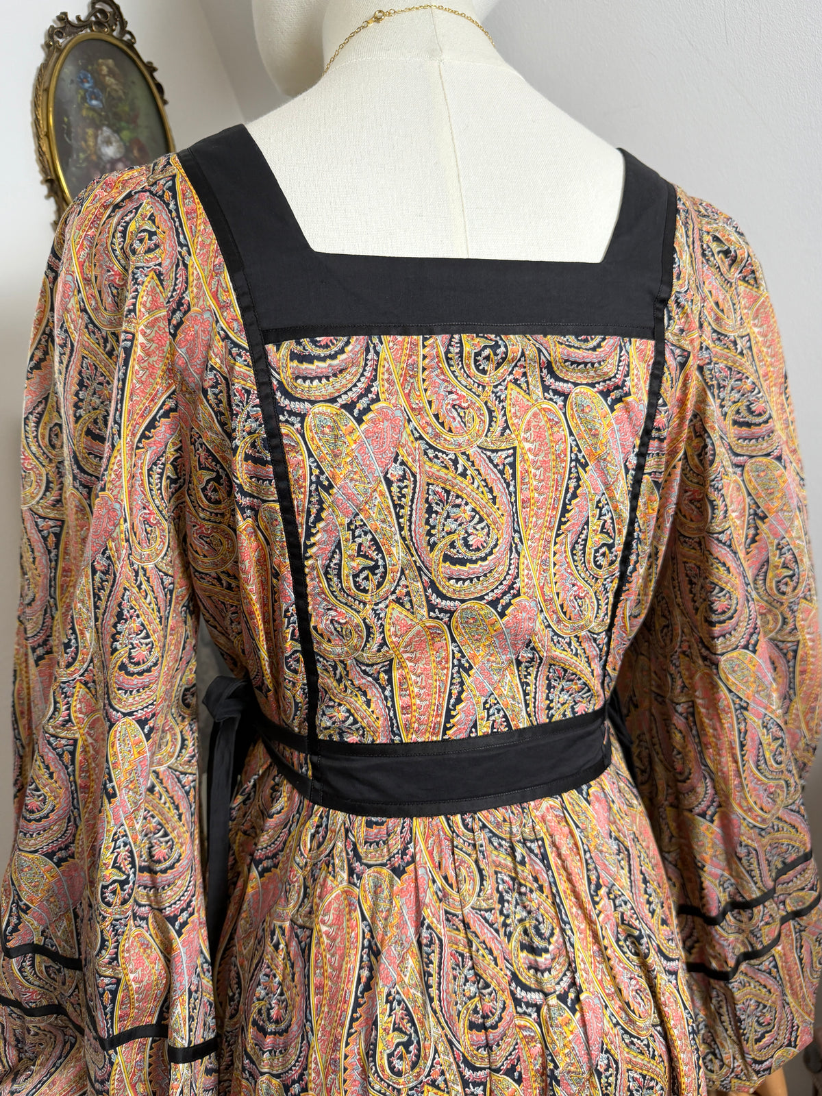 1970s ‘Fine Feathers’ Liberty Paisley Dress