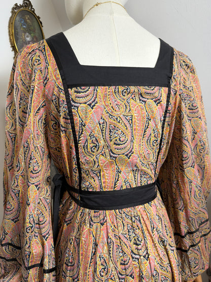 1970s ‘Fine Feathers’ Liberty Paisley Dress