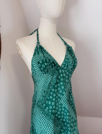 1970s ‘Janine Robin’ Beach Cover-Up Halterneck Dress