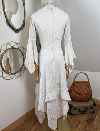 Late 60s Handkerchief Cotton Dress