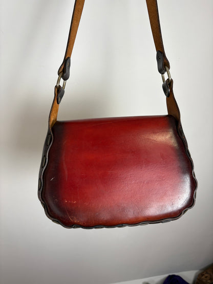 1970s Tooled Mushroom Bag