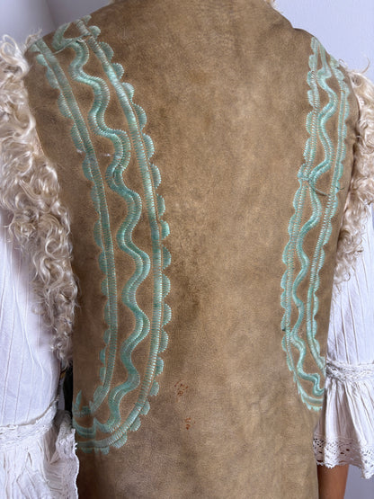 1960s Afghan Vest With Mongolian Trim