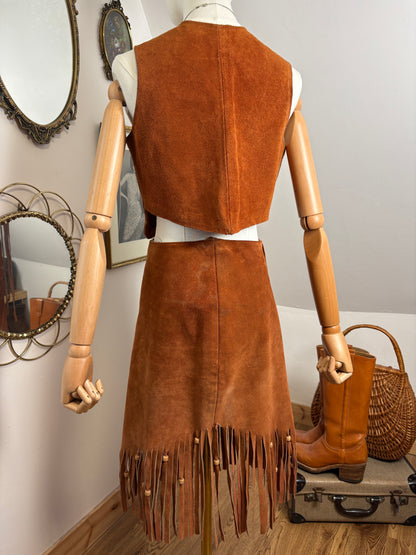 1960s Suede Fringe Set