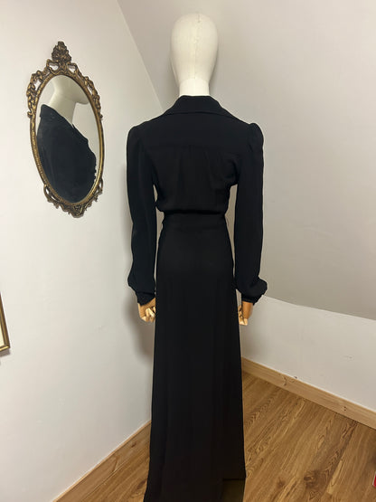 1970s ‘Ossie Clark’ Like Crepe Dress