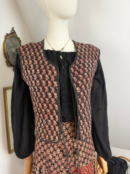 60s / 70s Indian Blockprint Waistcoat