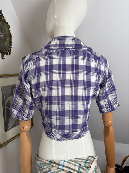 1970s Purple Cheesecloth Shirt