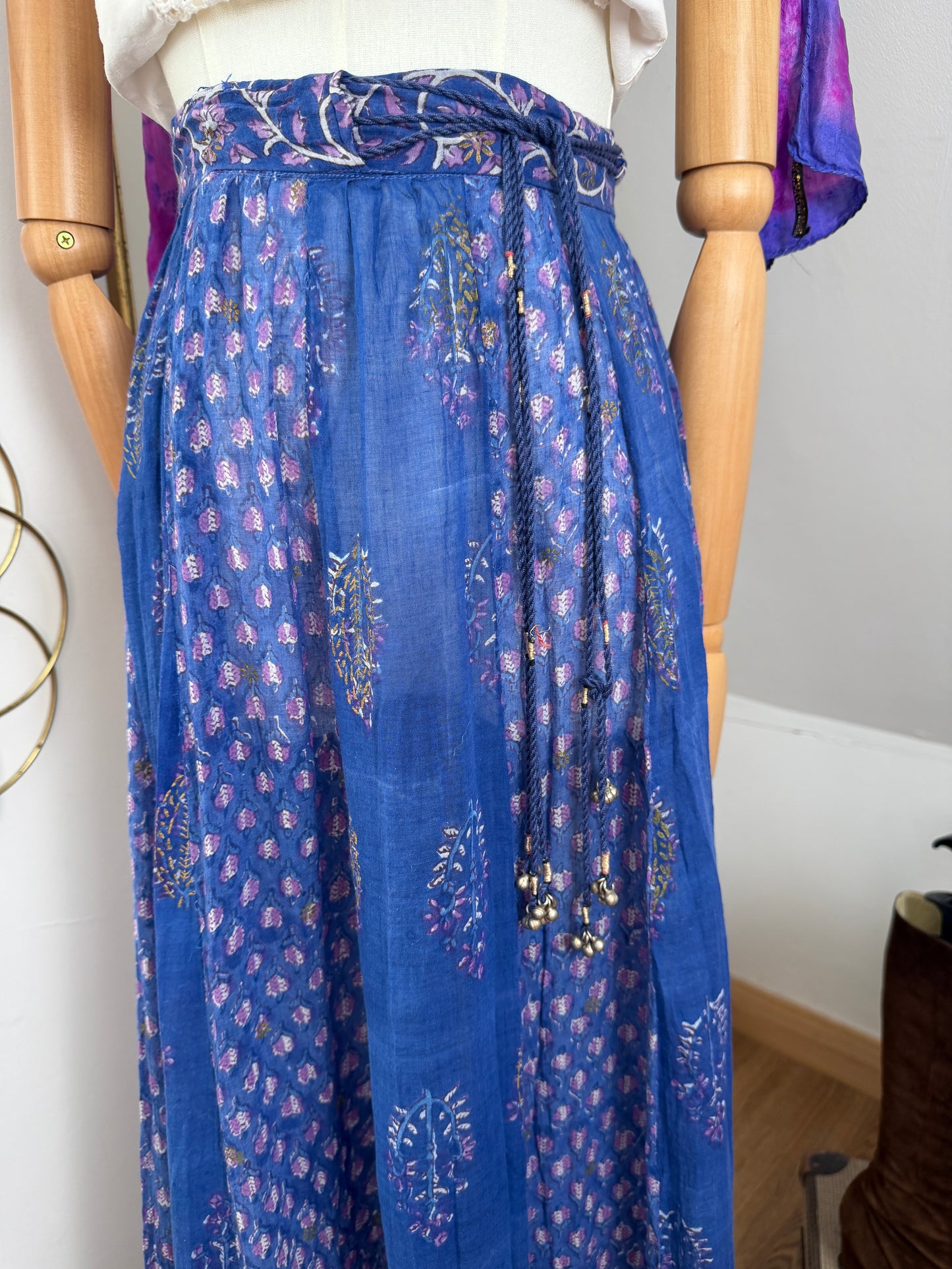 1970s ‘Phool’ Blockprint Skirt