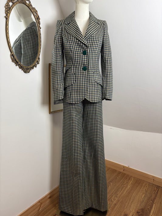 1970’s Gingham Flared Suit
