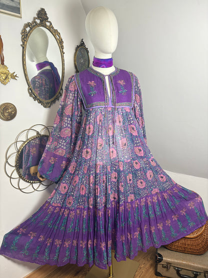 1970s ‘Adini’ Indian Blockprint Dress