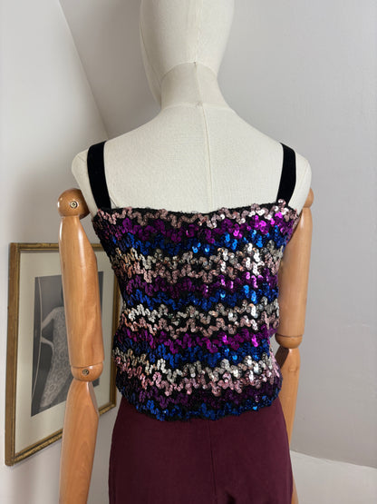 1970s Sequin Tube Top