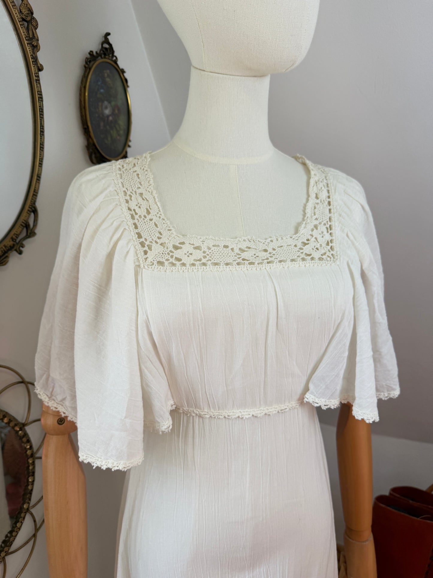 1970s Cotton Maxi Dress