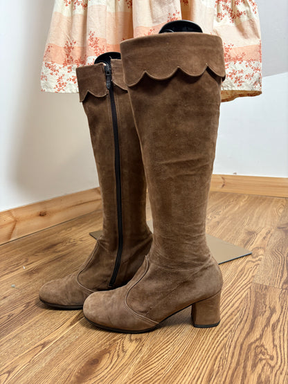 1960’s Suede Medieval Revival Boots
