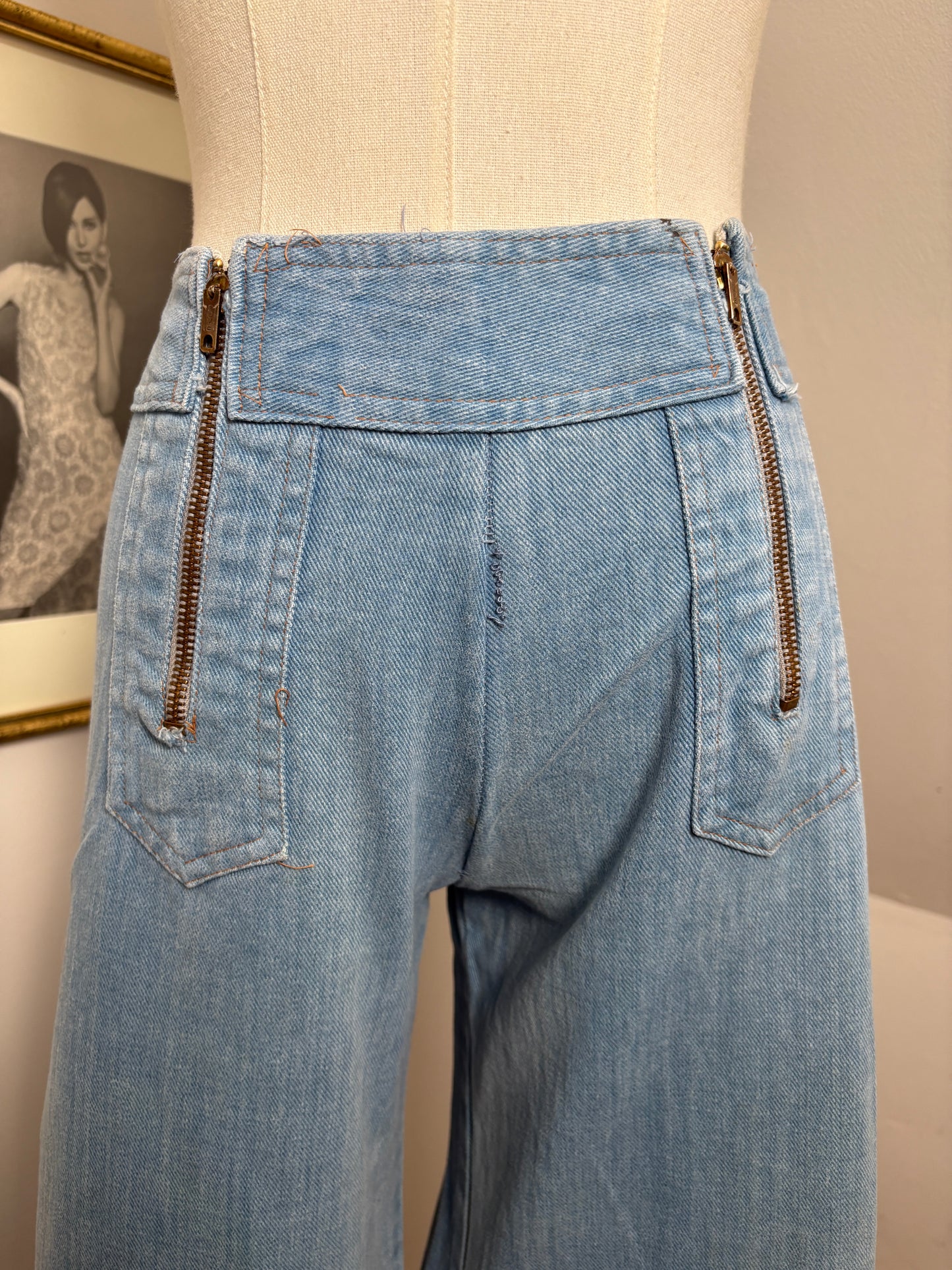 1970’s Double Zip Flared Jeans