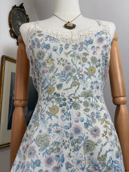 1970s Forest Fairy Cotton Dress