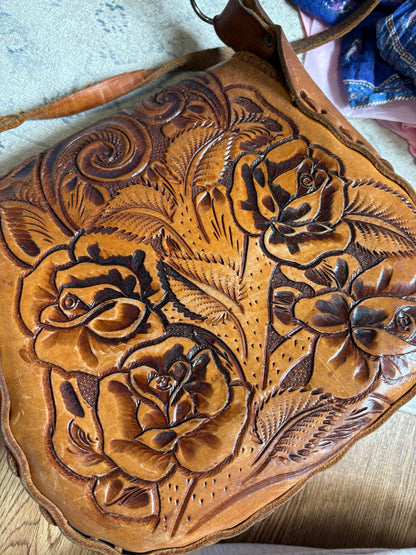 Incredible 60s/70s Horse Tooled Bag