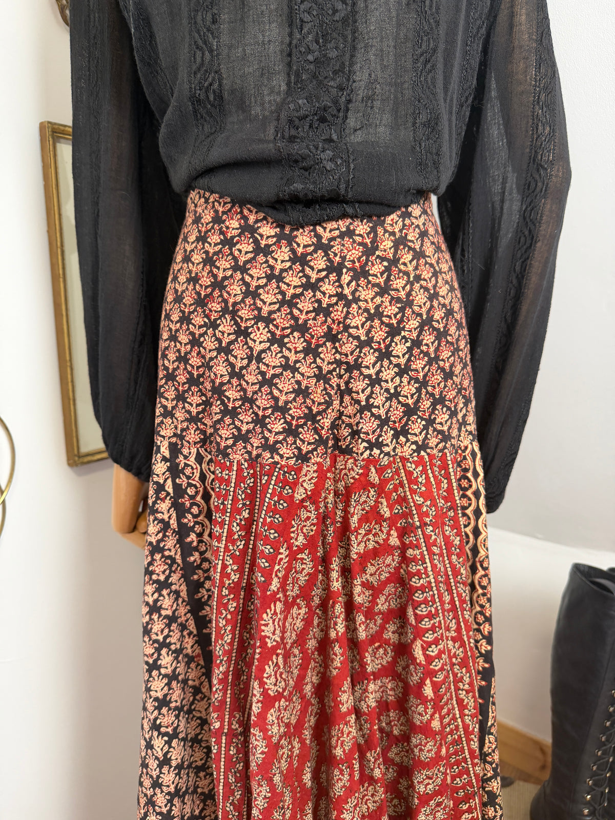 1970s ‘Anokhi’ Blockprint Skirt