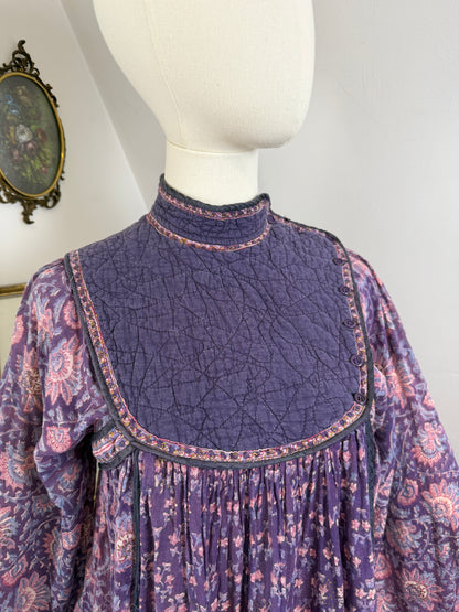 1970s ‘Phool’ Indian Blockprint Dress