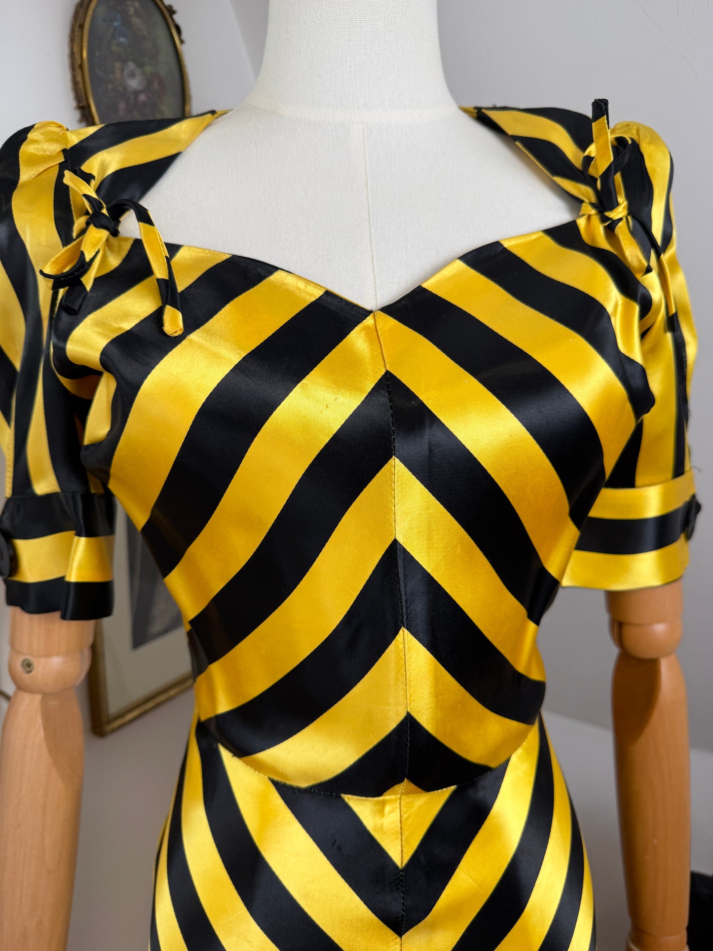 1970s Glam Rock Satin Dress