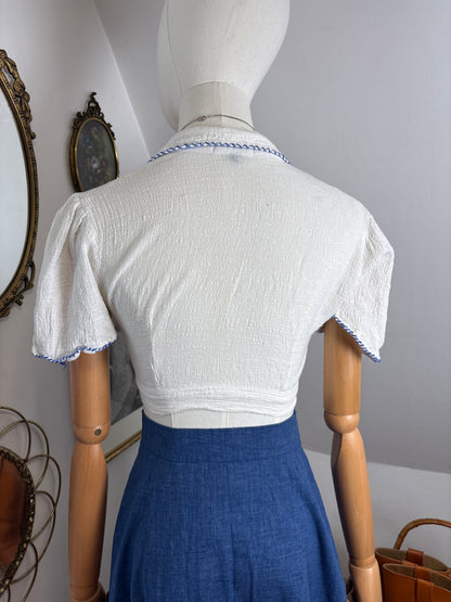 1970s Embroidered Cotton Shirt