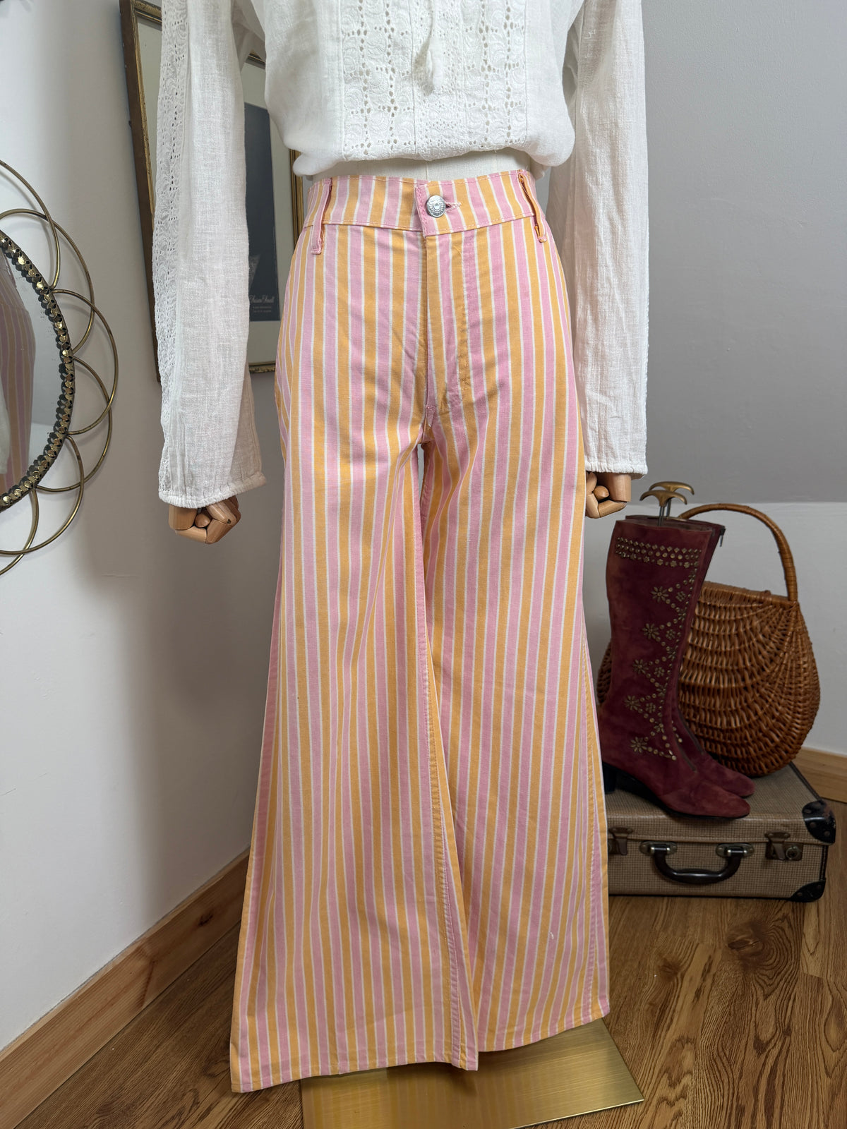 1970s ‘Miss Levi’s’ Candy Striped Flares