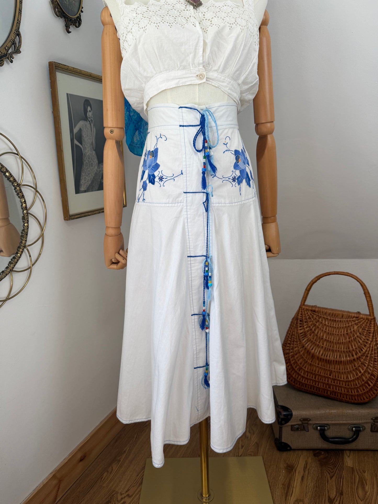 1970s ‘Louis Caring’ Cotton Skirt