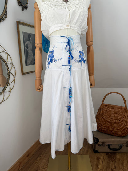 1970s ‘Louis Caring’ Cotton Skirt