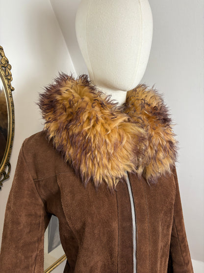 1970s Suede Fur Trim Jacket