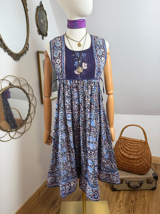 1970s ‘Mayur’ Quilted Pinafore Dress