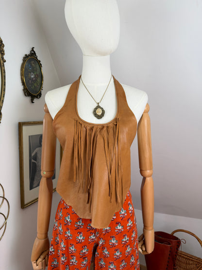 1970s Leather Halterneck