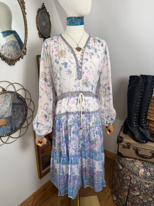 1970s Indian Gauze Dress By ‘Peacock’