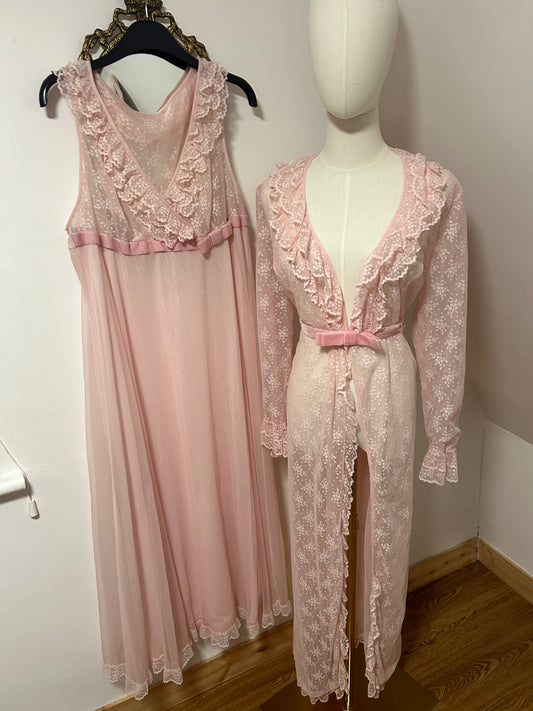 1960s ‘St Michaels’ Negligee & Slip Set