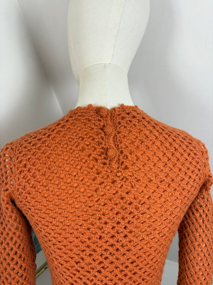 1960s Crochet Mini Dress