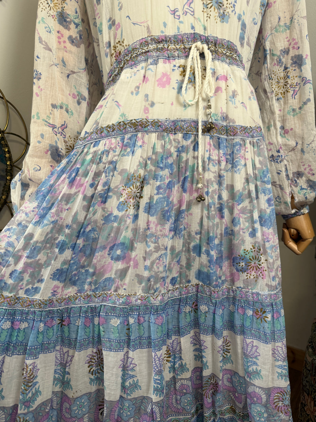 1970s Indian Gauze Dress By ‘Peacock’