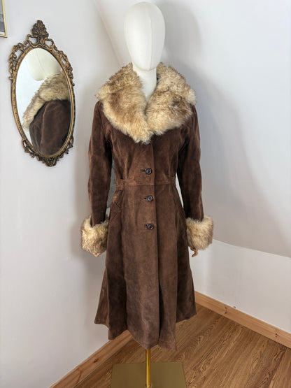 1970’s Chocolate Suede Penny Lane Coat