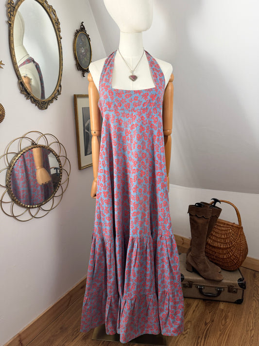 1970s Laura Ashley Halter neck Dress