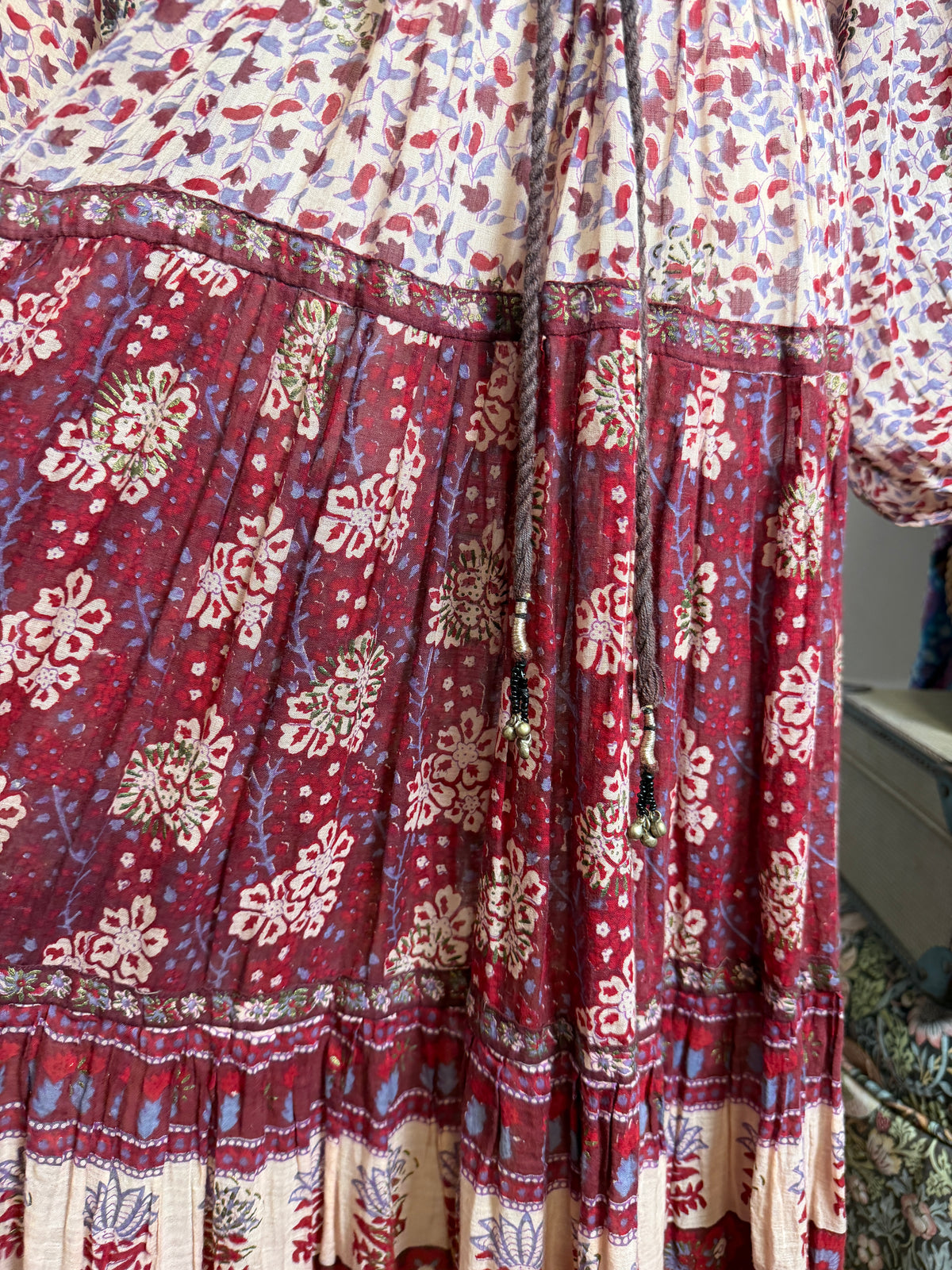 1970s Indian Cotton Gauze Dress