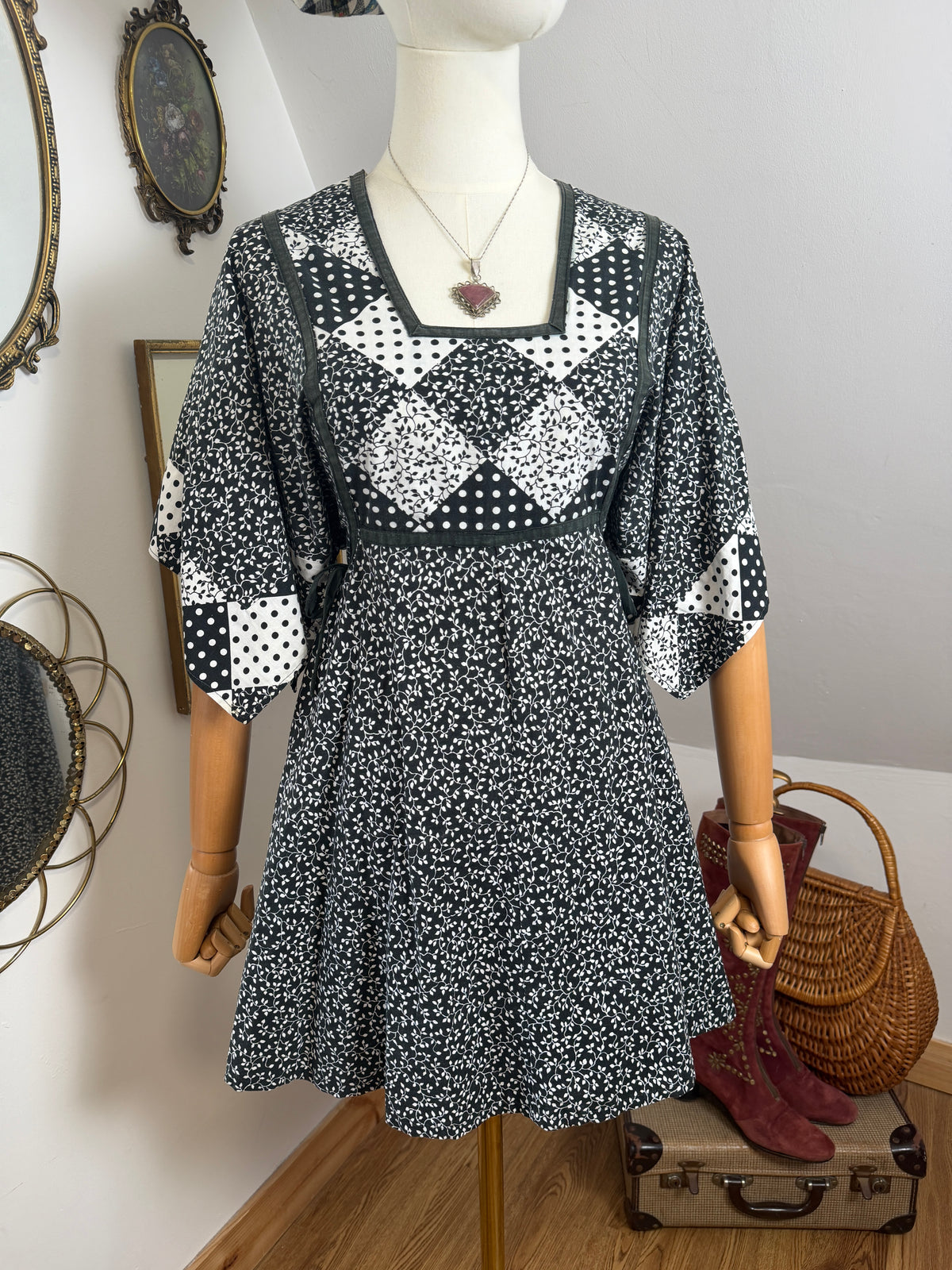 1970s Cotton Mini Dress