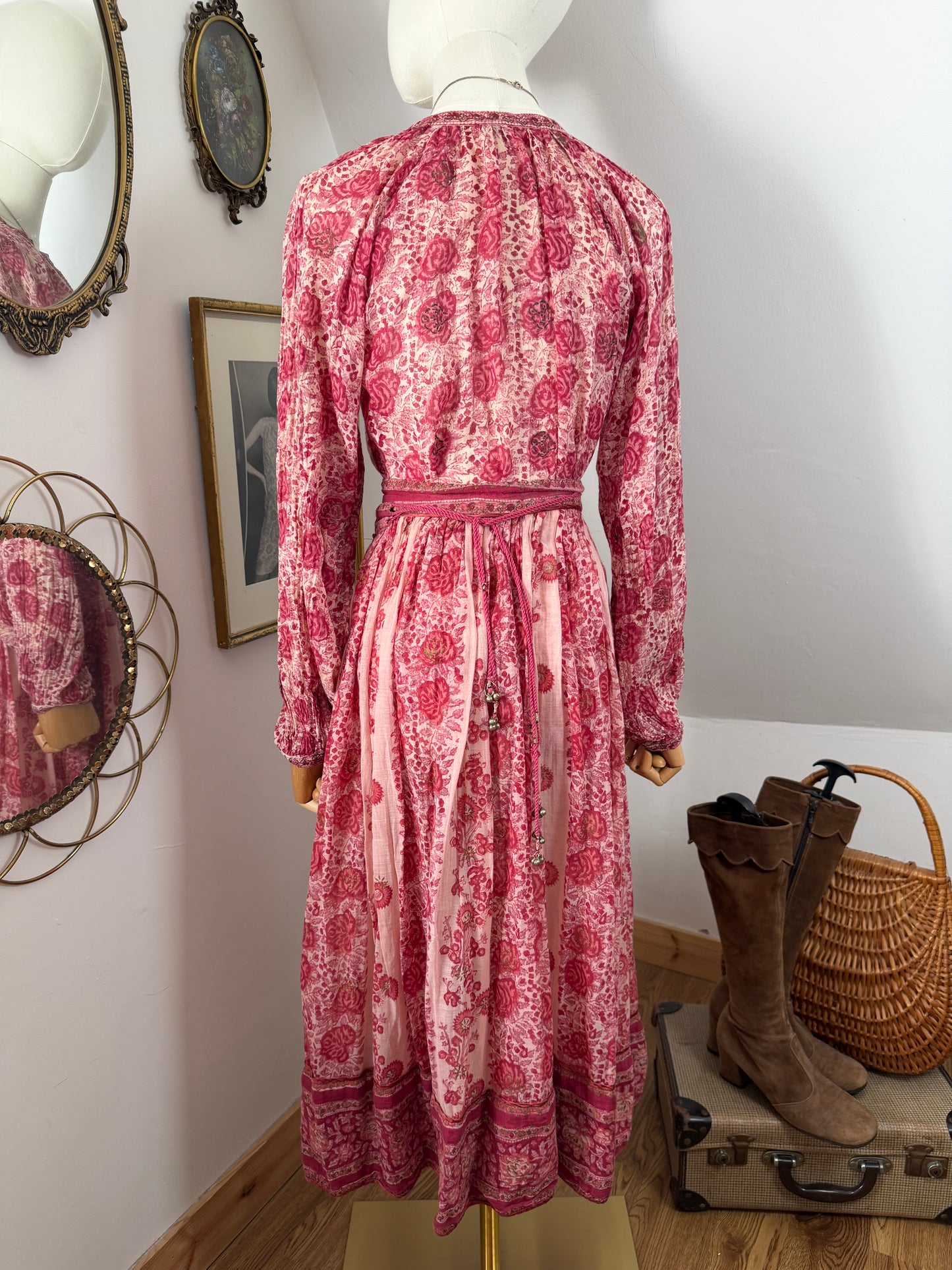 1970s ‘Phool’ Blockprint Shirt & Wrap Skirt