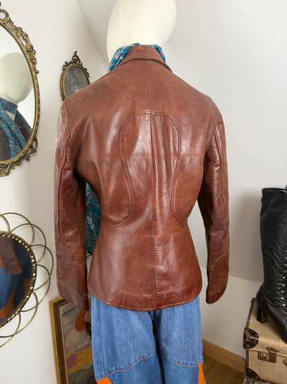 60s / 70s Cherry Leather Jacket