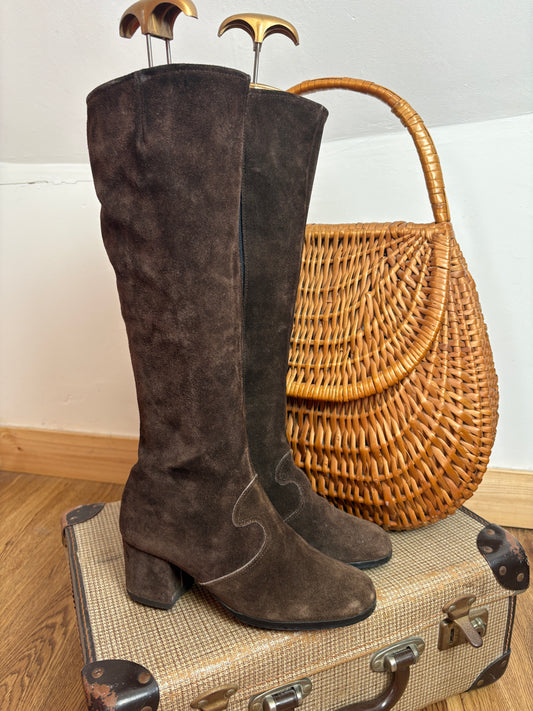 1960s Suede Gogo Boots