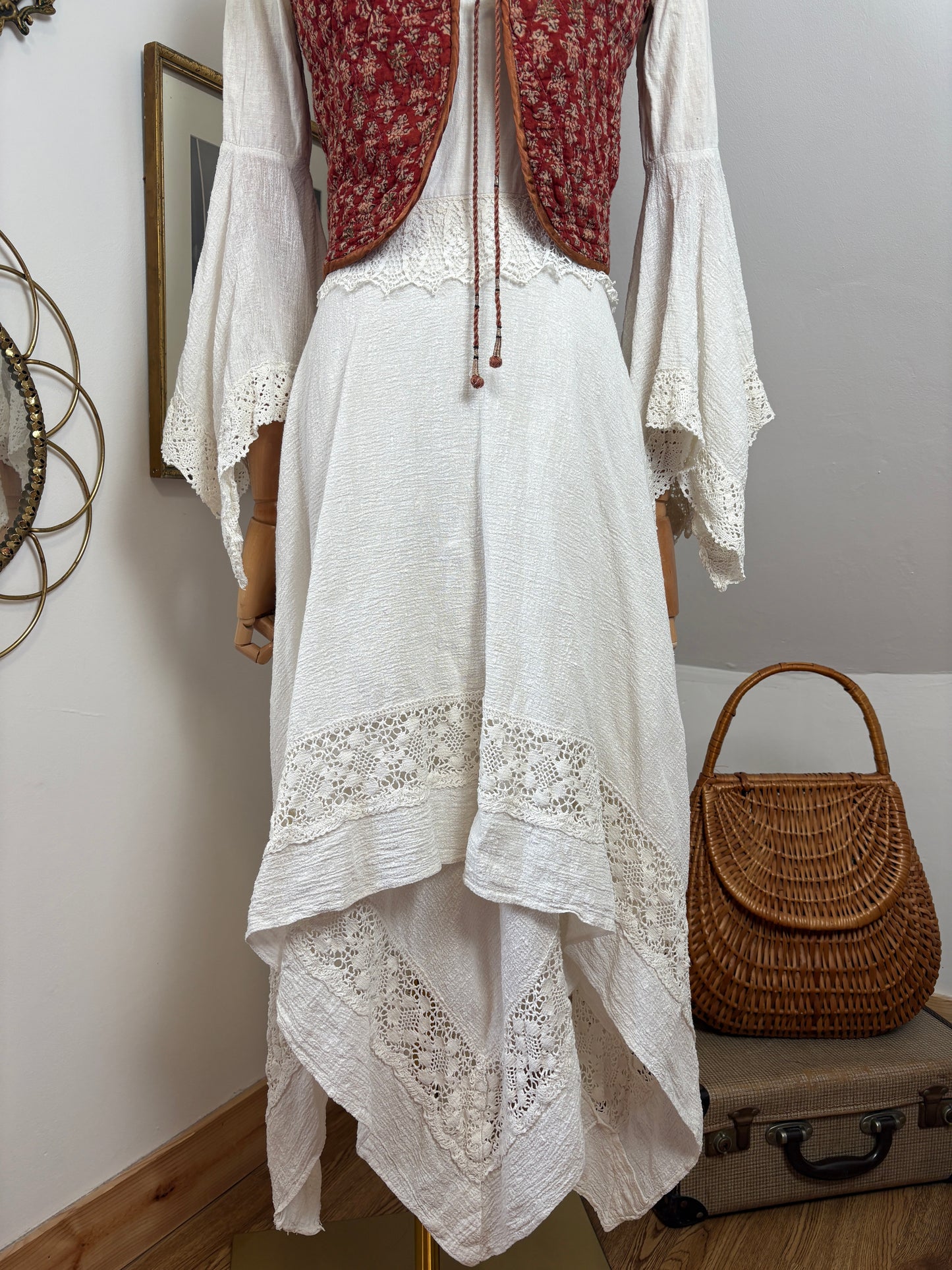 Late 60s Handkerchief Cotton Dress