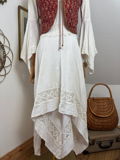 Late 60s Handkerchief Cotton Dress