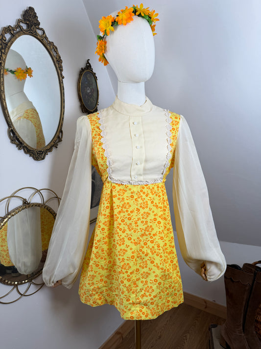 1960s Floral Mini Dress