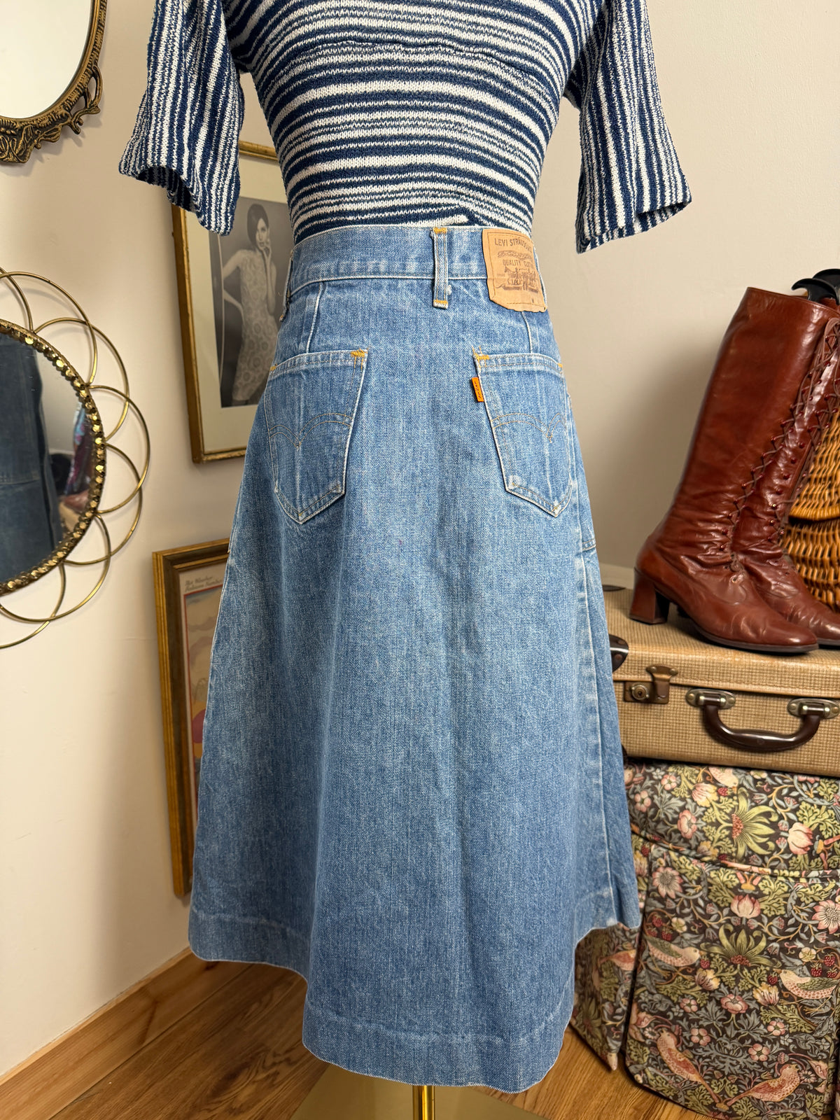 1970s Orange Tab Levi’s Skirt