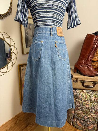 1970s Orange Tab Levi’s Skirt
