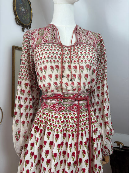 1970s ‘Oasis Trading’ Indian Blockprint Shirt & Wrap Skirt