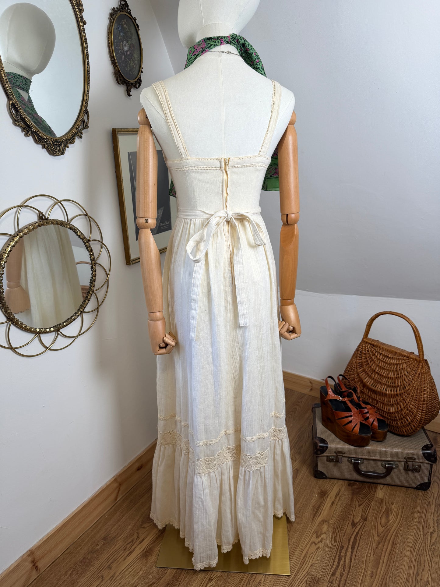 1970s Cheesecloth Sundress