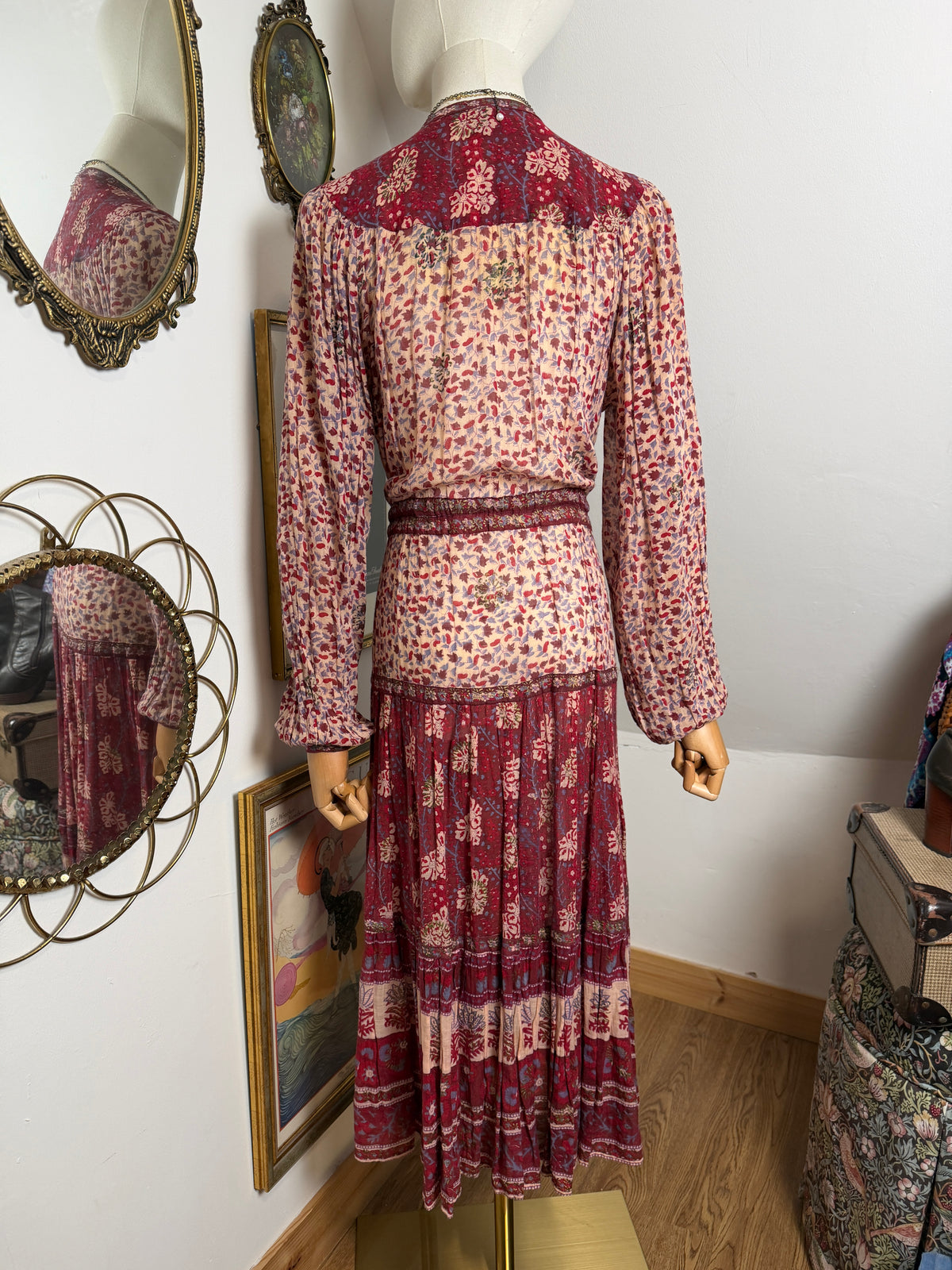 1970s Indian Cotton Gauze Dress