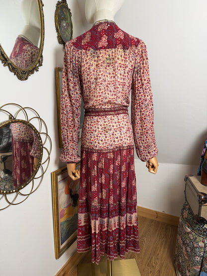 1970s Indian Cotton Gauze Dress