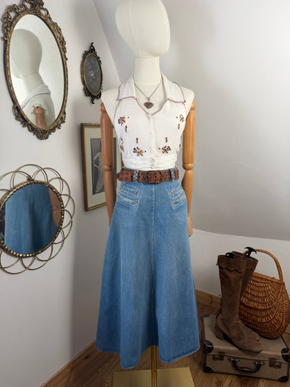 1970s Floral Halterneck